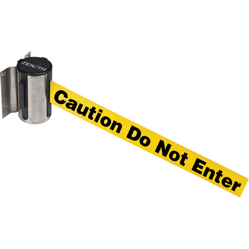 Wall Mount Barrier, Steel, Screw Mount, 7', Yellow Tape Pathway Supply LP