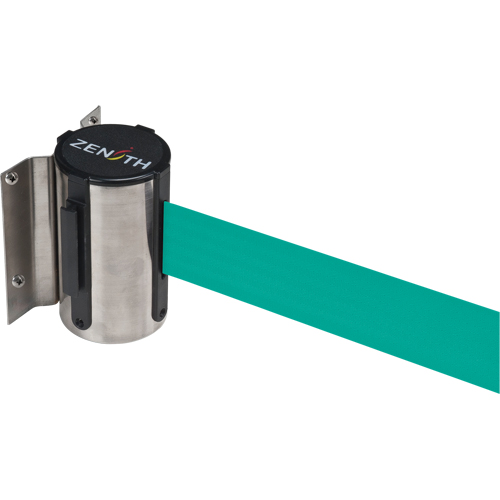 Wall Mount Barrier, Steel, Screw Mount, 7', Green Tape Pathway Supply LP