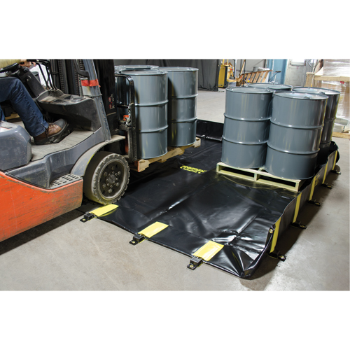 Rigid-Lock QuickBerm&reg;, 745 US gal. Capacity, 10' W x 10' L x 12" H, Stake Wall Pathway Supply LP
