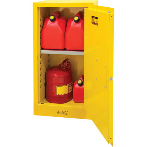 Flammable Storage Cabinet, 16 gal., 1 Door, 23" W x 44" H x 18" D Pathway Supply LP