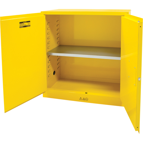 Flammable Storage Cabinet, 30 gal., 2 Door, 43" W x 44" H x 18" D Pathway Supply LP