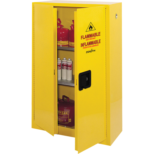 Armoire pour produits inflammables, 45 gal., 2 Porte(s), 43" La x 65" h x 18" p Pathway Supply LP