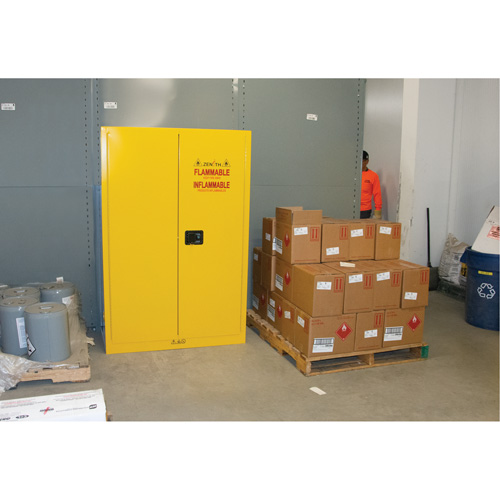 Armoire pour produits inflammables, 45 gal., 2 Porte(s), 43" La x 65" h x 18" p Pathway Supply LP