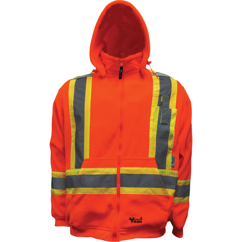 Chandail &agrave; capuchon de s&eacute;curit&eacute; en molleton, Molleton/Polyester, Petit, Orange Pathway Supply LP