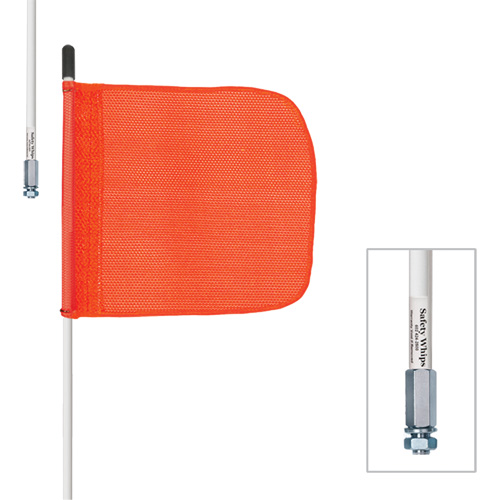 Tiges de s&eacute;curit&eacute; robustes Safety Whip, Fixation Filet&eacute;, Hauteur 5', Orange Pathway Supply LP