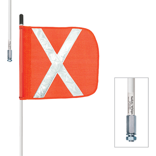 Tiges de s&eacute;curit&eacute; robustes Safety Whip, Fixation Filet&eacute;, Hauteur 5', Orange Pathway Supply LP