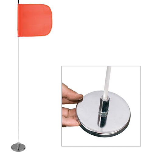 Tiges de s&eacute;curit&eacute; pour travaux l&eacute;gers Safety Whip, Fixation Aimant, Hauteur 5', Orange Pathway Supply LP