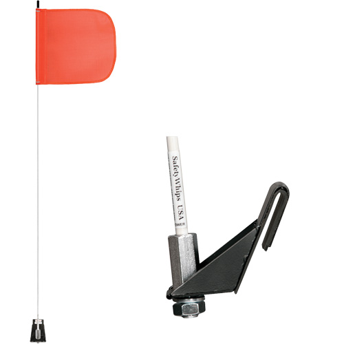 Tiges de s&eacute;curit&eacute; pour travaux l&eacute;gers Safety Whip, Fixation Fen&ecirc;tre, Hauteur 5', Orange Pathway Supply LP