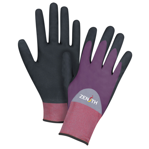 Gants enduits de premi&egrave;re qualit&eacute; ZX-2, 10/T-Grand, R&ecirc;vetement Nitrile/Mousse de nitrile, Calibre 18, Enveloppe en Nylon Pathway Supply LP