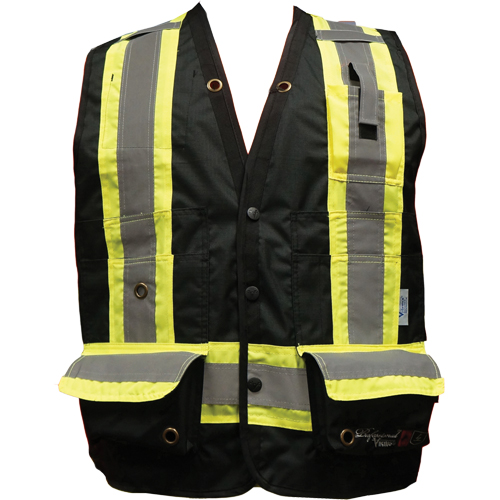 Veste de s&eacute;curit&eacute; ignifug&eacute;e pour arpenteur, Noir, Petit, Polyester Pathway Supply LP
