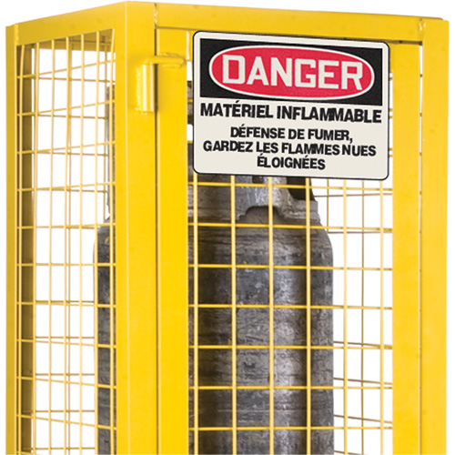 Armoire de s&eacute;curit&eacute; pour cylindres de gaz conforme aux normes de la CSA, nbre de bouteilles: 2, 17" , 17" , 69" , Jaune Pathway Supply LP