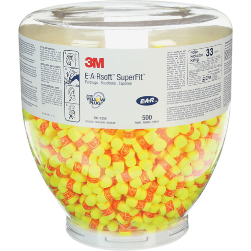 Refill E-A-Rsoft SuperFit One Touch Earplugs, Bulk - Canister Pathway Supply LP