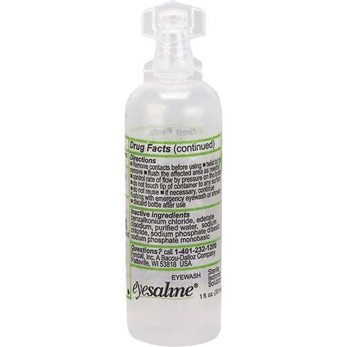 Saline Eyewash Bottles, Full Bottle, 1 oz. Pathway Supply LP