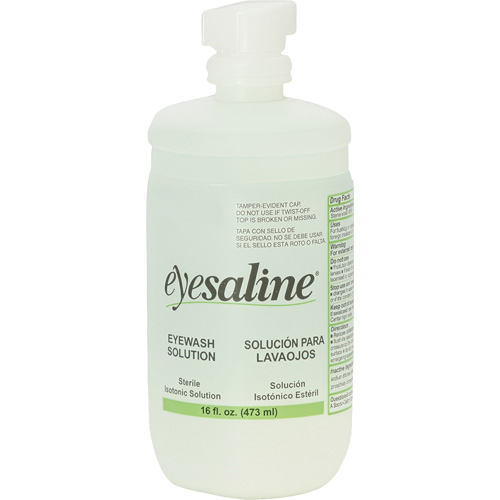 Bouteilles de solution saline pour douche oculaire, Bouteille Plein, 16 oz Pathway Supply LP