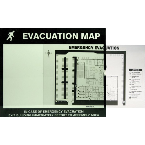 Insert transparent de cadre pour plan d'&eacute;vacuation Pathway Supply LP