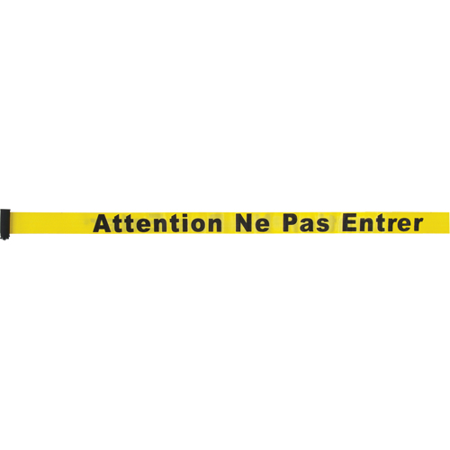 Tape Cassette for Build-Your-Own Crowd Control Barriers, Attention ne pas entrer, 7', Yellow Tape Pathway Supply LP