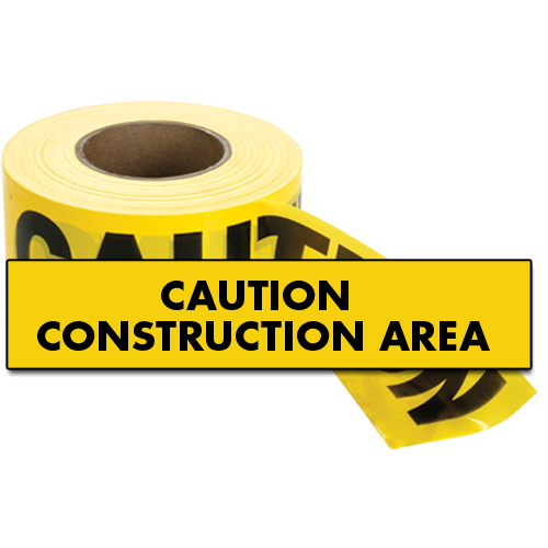 Rubans standards pour barricades, Anglais, 3" la x 1000' lo, 2 mils, Noir sur jaune Pathway Supply LP