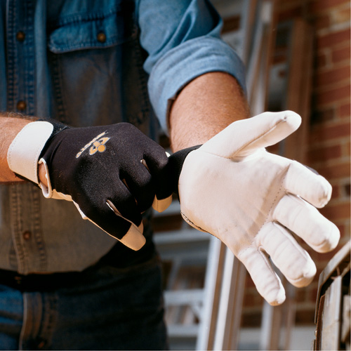 Gants antivibrations Air Glove, Taille Moyen, Paume Cuir perl&eacute; Pathway Supply LP