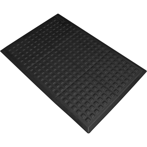 Tapis antifatigue Connect No 502 Rejuvenator pour poste de travail simple, Polyur&eacute;thane, 3' la c, 5' lo, 5/8" &eacute;paisseur, Noir Pathway Supply LP