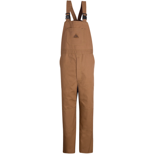 Flame-Resistant Duck Lined Bib Overalls, Medium, Brown Pathway Supply LP
