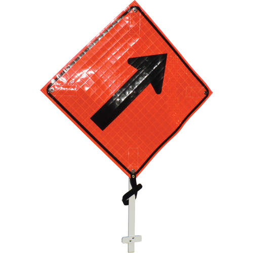 Right Diagonal Arrow Pole Sign, 24" x 24", Vinyl, Pictogram Pathway Supply LP