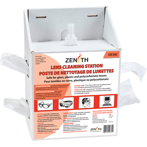 Poste de nettoyage jetables pour lentilles, Carton, 8" lo x 5" p x 12-1/2" h Pathway Supply LP