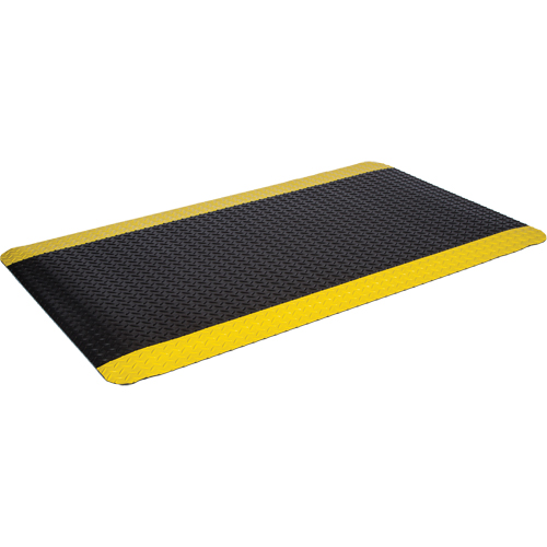 WD Deck Plate Mats, Diamond, 2' x 3' x 5/8", Black/Yellow, Sponge Pathway Supply LP
