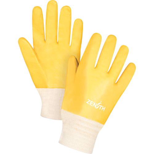 Rough-Finish Chemical-Resistant Gloves, Size 9, 10" L, PVC, Interlock Inner Lining, 47-mil Pathway Supply LP