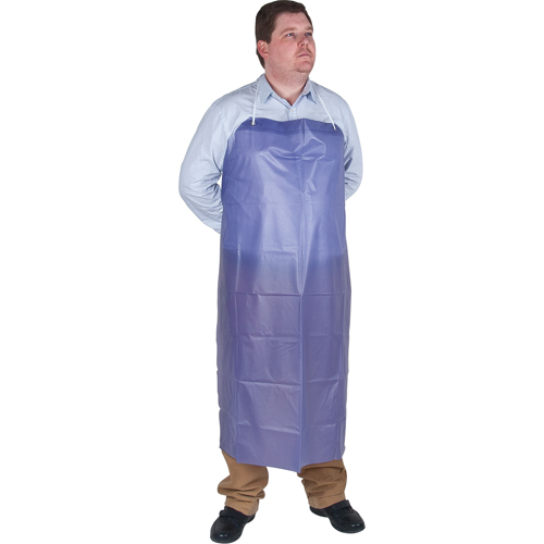 Lightweight Apron, Vinyl, 45" L x 36" W, Blue Pathway Supply LP