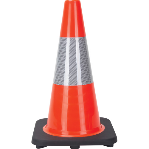 Traffic Cone, 18", Orange, 6" Reflective Collar(s) Pathway Supply LP