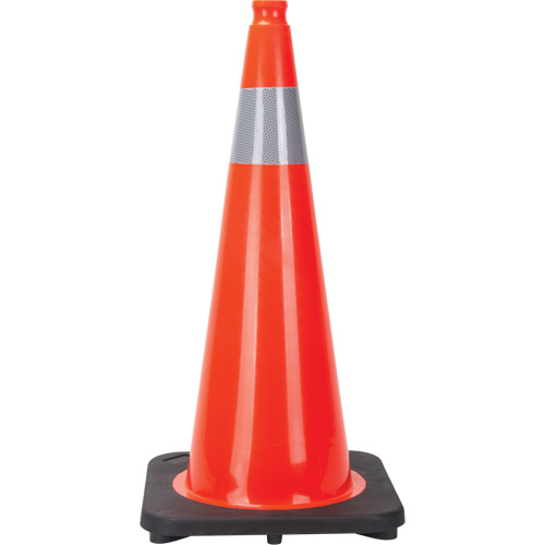 Traffic Cone, 28", Orange, 4" Reflective Collar(s) Pathway Supply LP