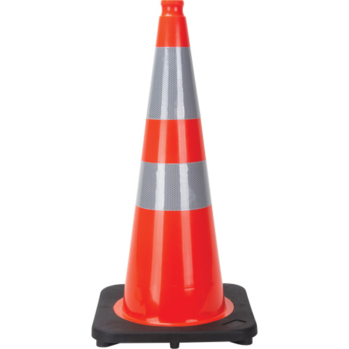 Traffic Cone, 28", Orange, 4" & 6" Reflective Collar(s) Pathway Supply LP