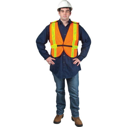 Veste de s&eacute;curit&eacute; d'usage standard, Orange haute visibilit&eacute;, 2T-Grand, Polyester Pathway Supply LP