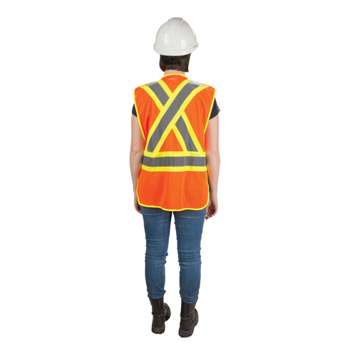 CSA Compliant High Visibility Surveyor Vest, High Visibility Orange, X-Large, Polyester Pathway Supply LP