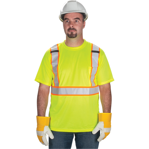T-shirt conforme &agrave; la CSA, Polyester, Moyen, Jaune lime haute visibilit&eacute; Pathway Supply LP