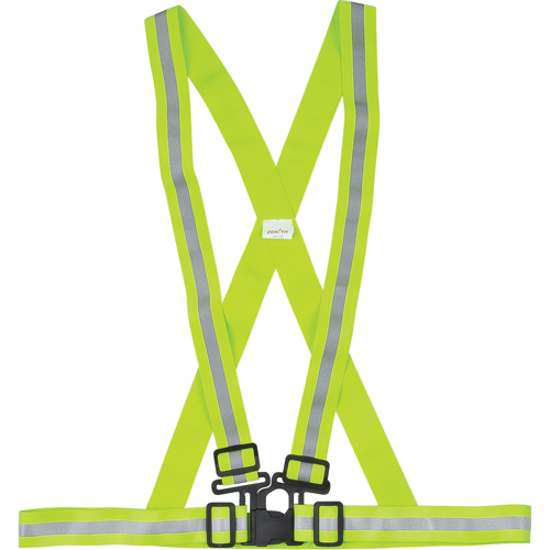 Standard-Duty Safety Harness, High Visibility Lime-Yellow, Silver Reflective Colour, Medium Pathway Supply LP