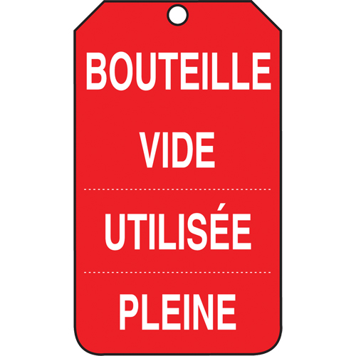 &eacute;tiquettes de s&eacute;curit&eacute; d'inspection et de contr&ocirc;le de l'&eacute;tat de l'&eacute;quipement, Papier cartonn&eacute;, 3-3/8" la x 5-7/8" h, Français Pathway Supply LP