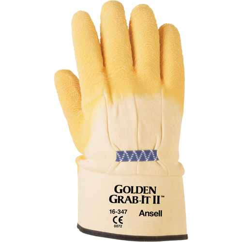 Gants Golden Grab-It II, 10/T-Grand, R&ecirc;vetement Latex de caoutchouc, Calibre 13, Enveloppe en Nylon Pathway Supply LP