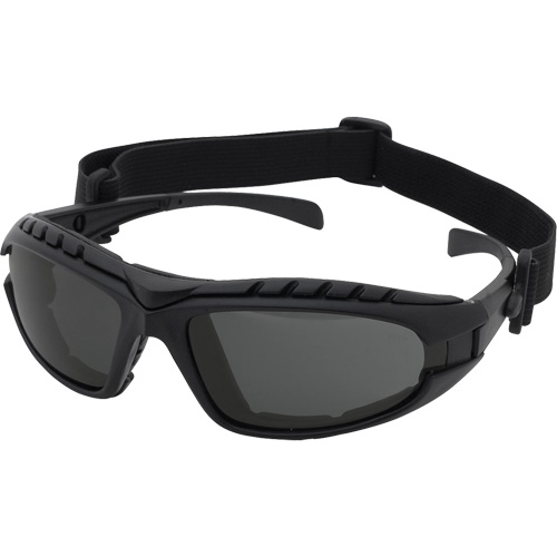 Lunettes de s&eacute;curit&eacute; &agrave; monture noire Dustdevil, Lentille Gris, Antibu&eacute;e/Anti-&eacute;gratignures, ANSI Z87+/R&eacute;pond ou surpasse la norme CSA Z94.3 Pathway Supply LP