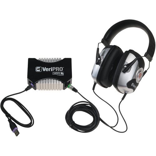 Syst&egrave;me pour tester l'ajustement des bouchons d'oreille VeriPRO de Howard Leight Pathway Supply LP
