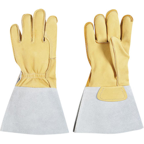 Gants pour monteur de lignes, Grand, Paume en Cuir fleur de vache, Doublure en Coton Pathway Supply LP