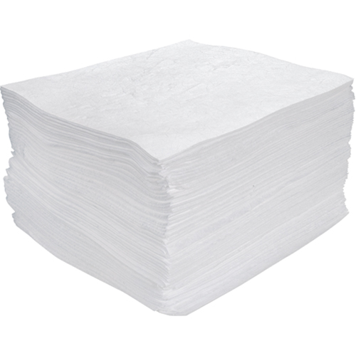 Premium Meltblown Sorbent Pads, Oil Only, 15" x 17", 25 gal. Absorbancy Pathway Supply LP