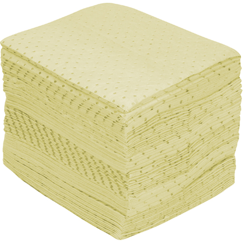 Premium Fine Fiber Sorbent Pads, Hazmat, 15" x 17", 30 gal. Absorbancy Pathway Supply LP