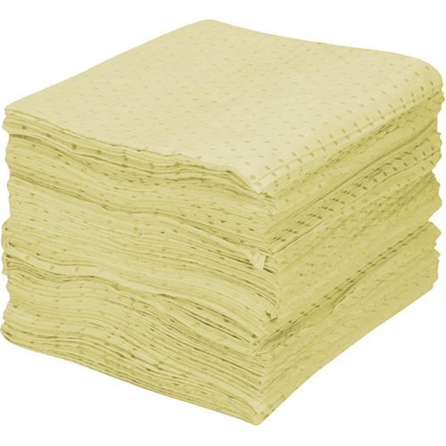 Premium Fine Fiber Sorbent Pads, Hazmat, 15" x 17", 30 gal. Absorbancy Pathway Supply LP