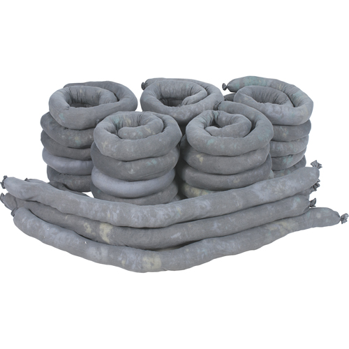 Remblais tubulaires absorbants, Universel, Absorption 50 gal., 3" la x 4' lo, Pqt de 30 Pathway Supply LP
