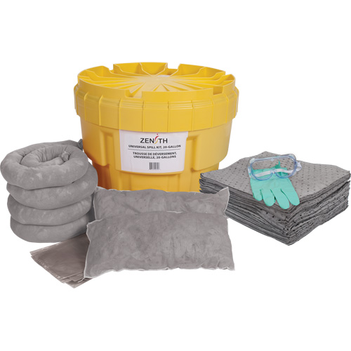 Trousse de d&eacute;versements &agrave; grande capacit&eacute;, Universel, Overpack/Baril de r&eacute;cup&eacute;ration, Absorbance de 20 gal. US Pathway Supply LP