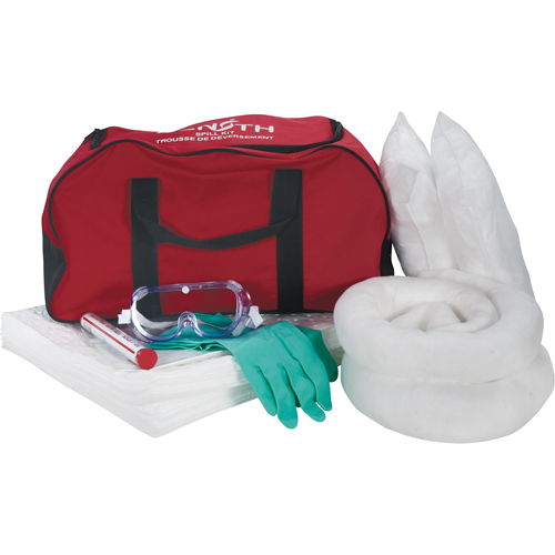 Trousse de lutte contre les d&eacute;versements pour v&eacute;hicules, Huile seulement, Sac, Absorbance de 10 gal. US Pathway Supply LP