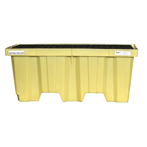 Nestable 2-Drum Poly-Spillpallet Without Drain, 66 US gal. Spill Capacity, 51" x 26" x 21" Pathway Supply LP