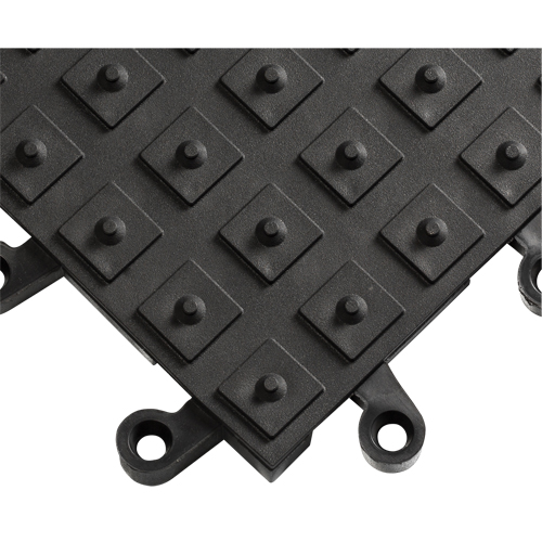 ErgoDeck&reg; Matting With Integrated No-Slip Cleats No. 552, PVC, 1-1/2' W x 1-1/2' L, 7/8" Thick, Black Pathway Supply LP