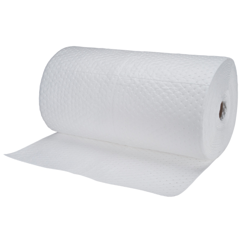 Rouleaux absorbants en fibres fines de calibre industriel, Poids moyen, 150' lo x 30" la, Absorption 50 gal. Pathway Supply LP